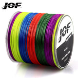JOF 500M 300M 100M Multicolour PE Braided Wire 4 Strands Multifilament Japanese Fishing Line