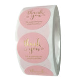 24Types Pink Label Stickers Foil Thank You Stickers 1'' 500pcs Taste Business Order Home Hand madeSticker Wedding Envelope Seals