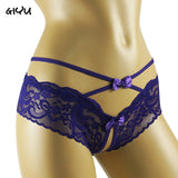 Woman Sexy Panties Erotic crotchless g-string Porn Lace transparent open crotch underwear Underpants sexy thong Tanga Women Sexy