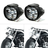 2Pcs Motorcycles Headlight 6500k White Super Bright 6 LED Working Spot Light Motorbike Fog Lamp 1200LM LED Scooters Spotlight