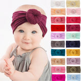 Brand New 0-6Y Newborn Infant Kids Girls Nylon Bow Hairband Headband Stretch Turban Knot Head Wrap Headwear Gifts 21 Colors