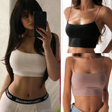 New Fashion Women Sexy Crop Tops Solid Summer Camis Women Casual Tank Tops
