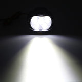2Pcs Motorcycles Headlight 6500k White Super Bright 6 LED Working Spot Light Motorbike Fog Lamp 1200LM LED Scooters Spotlight