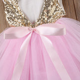 Princess Kids Baby Dress For Girls Fancy Wedding Dress Sleeveless Sequins Party Birthday Baptism Dress For Girl Summer Dresses