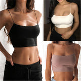 New Fashion Women Sexy Crop Tops Solid Summer Camis Women Casual Tank Tops