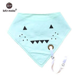 Let's Make Baby Stuff Bibs & Burp Cloths 1pc Cotton Bib Cartoon Silicone Teether BPA Free Baby Things Feeding Baberos Burp Cloth