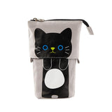 Flexible Fabric Quality Big Cat Pencil Case for School Stationary
