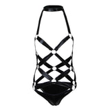 Choker Harness Body Bust Chest Bra, Open Bust Lingerie Restraint Strap Clubwear Halloween Costume Lingerie Outfits For Sex