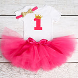 Baby Girl First Birthday Outfit Ensemble One Year Little Girl Dress Clothing Baby Child Summer Clothes Infant Christening Suits
