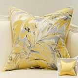 Avigers Yellow Cushion Covers Square Striped Patchwork Jacquard Pillow Cases Home Decorative for Car Sofa Bedroom