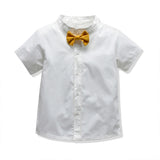 Top and Top Baby Boy Clothing Sets Infants Newborn Boy Clothes Shorts Sleeve Tops+Overalls 2PCS Outfits Summer Bebes Clothing
