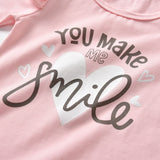 3Pcs Newborn Baby Girls Clothes Set Letter You Make Me Smile Long Sleeve Tops Casual Pants and Headband Infant Clothing Outfits
