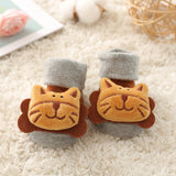 Baby socks rubber anti slip floor cartoon kids Toddlers autumn spring Fashion Animal newborn Cute 0-6-12month