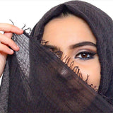 Muslim Women Crinkle Hijab Scarf Soft Solid Cotton Head ScarvesTurban Shawls and Wraps hijab femme musulman kopftuch
