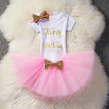 Baby Girl First Birthday Outfit Ensemble One Year Little Girl Dress Clothing Baby Child Summer Clothes Infant Christening Suits