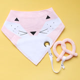 Let's Make Baby Stuff Bibs & Burp Cloths 1pc Cotton Bib Cartoon Silicone Teether BPA Free Baby Things Feeding Baberos Burp Cloth