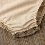 11 Color Newborn Infant Baby Boy Girl Bodysuit Summer Button Jumpsuit Striped Casual Sleeveless Backless Solid Outfits Clothes