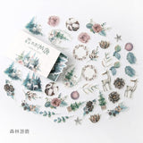 40pcs/lot Old Times Vintage Floral Stickers Set Scrapbooking Stickers For Bullet Journal Planner Diy Crafts Scrapbooking