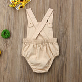 11 Color Newborn Infant Baby Boy Girl Bodysuit Summer Button Jumpsuit Striped Casual Sleeveless Backless Solid Outfits Clothes