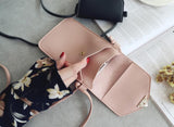 Women's Transparent Leather Cell Phone Shoulder Purse