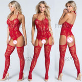 Plus Size bodystocking Sexy Lingerie Erotic Babydoll fetish body suit Underwear latex catsuit Costumes lenceria mujer crotchless