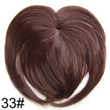 Similler White Black Brown Gold Fake Fringe Clip In Blunt Bangs Synthetic Hair Extensions With High Temperature Fiber