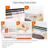 Vacuum Sealer Packaging Machine 220V/110V Household Food Vacuum Sealer Film Sealer Vacuum Packer Including 15Pcs Bags