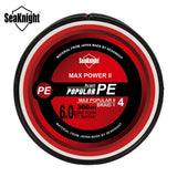 SeaKnight TriPoseidon 300M 500M 1000M PE Fishing Line 4 Strands Braided Fishing Line 8-80LB Multifilament Fishing Line Smooth