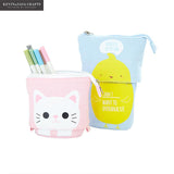 Flexible Fabric Quality Big Cat Pencil Case for School Stationary