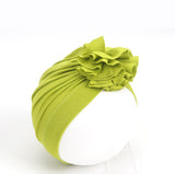 New Fashion Flower Baby Hat Newborn Elastic Baby Turban Hats for Girls 10 Colors Cotton Infant Beanie Cap 1 PC