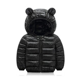Cute 1- 5y baby girls jacket kids boys Light down coats with ear hoodie spring girl clothes infant children's clothing  for boys