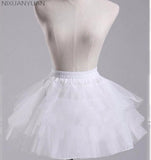NIXUANYUAN White or Black Short Petticoats 2020 Women A Line 3 Layers Underskirt For Wedding Dress jupon cerceau mariage