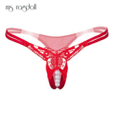 Women's Open Crotch Sexy Pearl Temptation Thongs