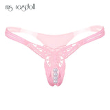 Women's Open Crotch Sexy Pearl Temptation Thongs