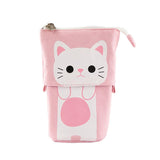 Flexible Fabric Quality Big Cat Pencil Case for School Stationary