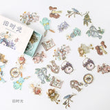 40pcs/lot Old Times Vintage Floral Stickers Set Scrapbooking Stickers For Bullet Journal Planner Diy Crafts Scrapbooking