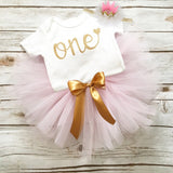 Baby Girl First Birthday Outfit Ensemble One Year Little Girl Dress Clothing Baby Child Summer Clothes Infant Christening Suits