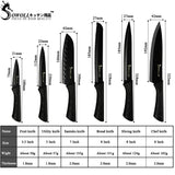 SOWOLL Stainless Steel Kitchen Knife 3.5inch,5 inch.7 inch,8 inch