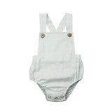 11 Color Newborn Infant Baby Boy Girl Bodysuit Summer Button Jumpsuit Striped Casual Sleeveless Backless Solid Outfits Clothes