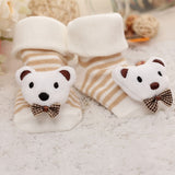 Baby Socks Floor Non-slip Cotton Cartoon Doll socks with bells Baby Girls Boys Soft  Cute Boots