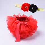 Baby girl tutu skirt 2pcs tulle lace bloomers Newborn infant outfits  Mauv headband flower set Baby mesh bloomer