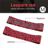 Printed Leopard Hip Resistance Bands Booty Leg Exercise Elastic Bands