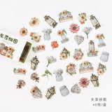40pcs/lot Old Times Vintage Floral Stickers Set Scrapbooking Stickers For Bullet Journal Planner Diy Crafts Scrapbooking
