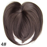 Similler White Black Brown Gold Fake Fringe Clip In Blunt Bangs Synthetic Hair Extensions With High Temperature Fiber