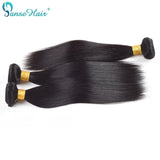 Buremese Hair Straight Panse Hair weaving Non-Remy Human Hair 4 Bundles Per Lot Customized 8-30 Inches Natural black Hair