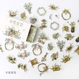 40pcs/lot Old Times Vintage Floral Stickers Set Scrapbooking Stickers For Bullet Journal Planner Diy Crafts Scrapbooking