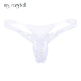 Women's Open Crotch Sexy Pearl Temptation Thongs