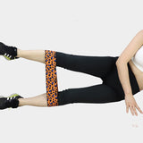 Printed Leopard Hip Resistance Bands Booty Leg Exercise Elastic Bands