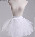 NIXUANYUAN White or Black Short Petticoats 2020 Women A Line 3 Layers Underskirt For Wedding Dress jupon cerceau mariage