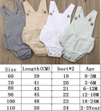 11 Color Newborn Infant Baby Boy Girl Bodysuit Summer Button Jumpsuit Striped Casual Sleeveless Backless Solid Outfits Clothes